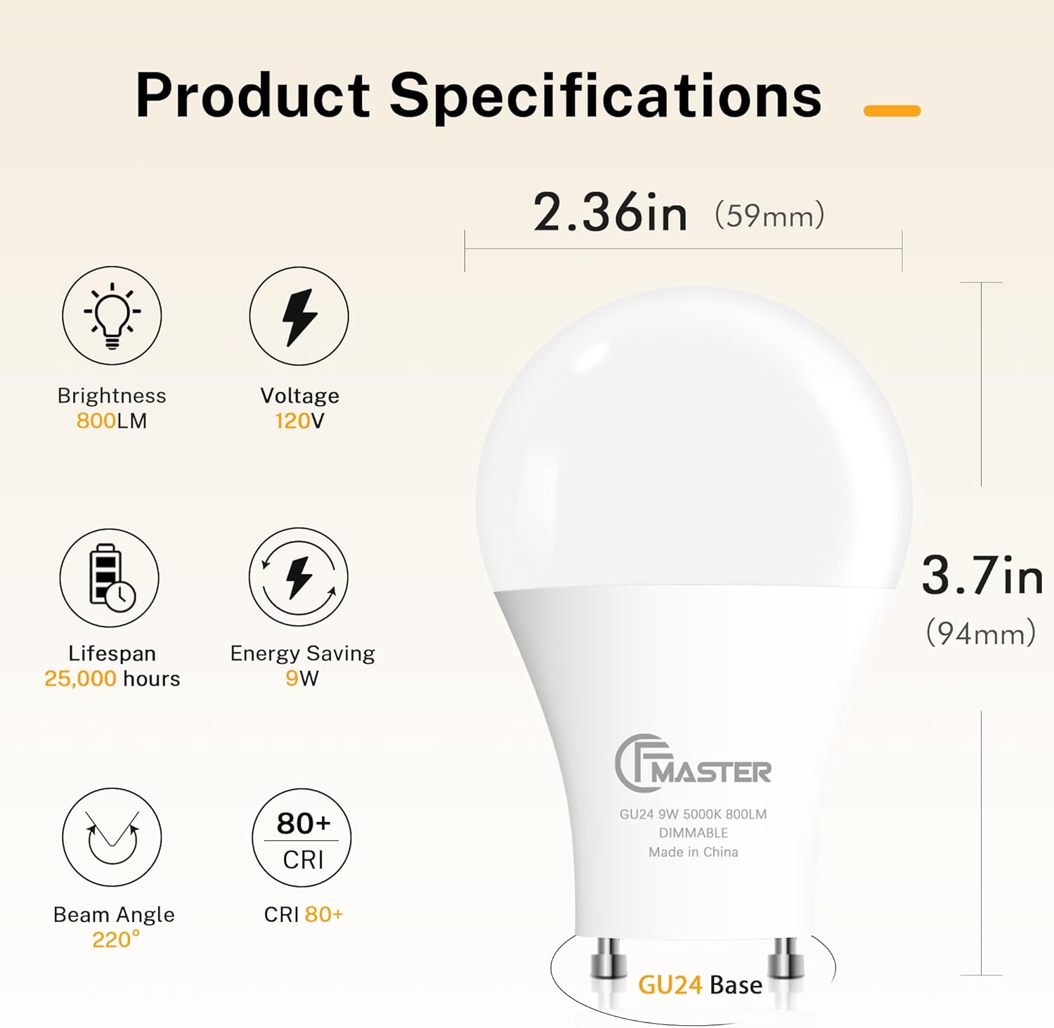 GU24 LED Light Bulb