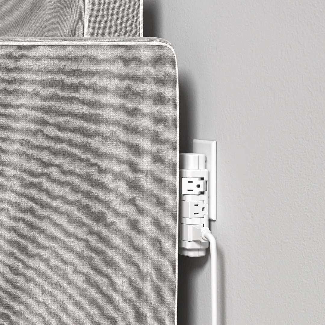 6-Outlet Rotating Wall Socket