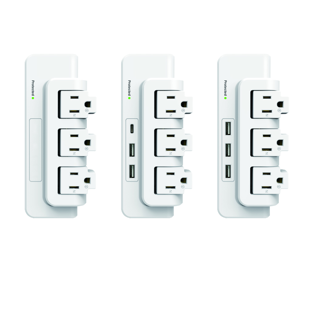 6-Outlet Rotating Wall Socket