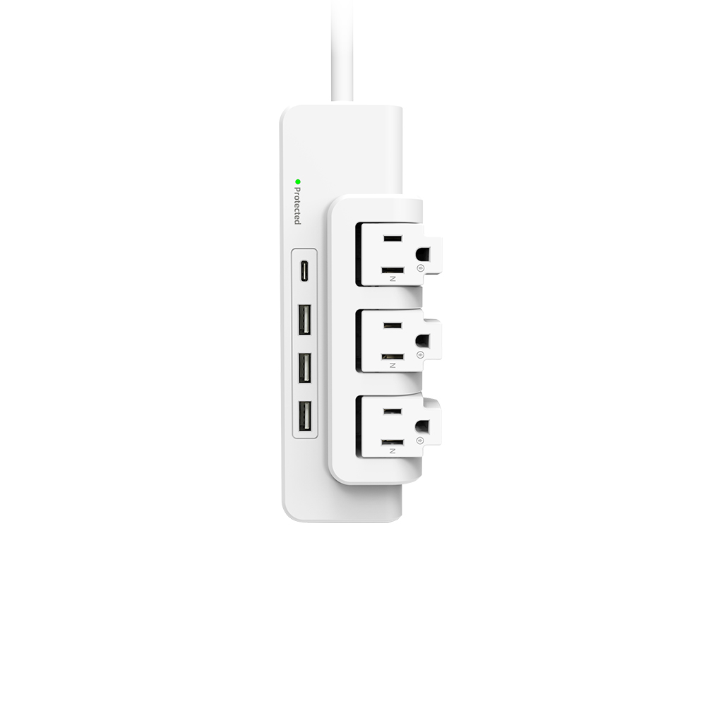 3-Outlet Rotating Power Strip