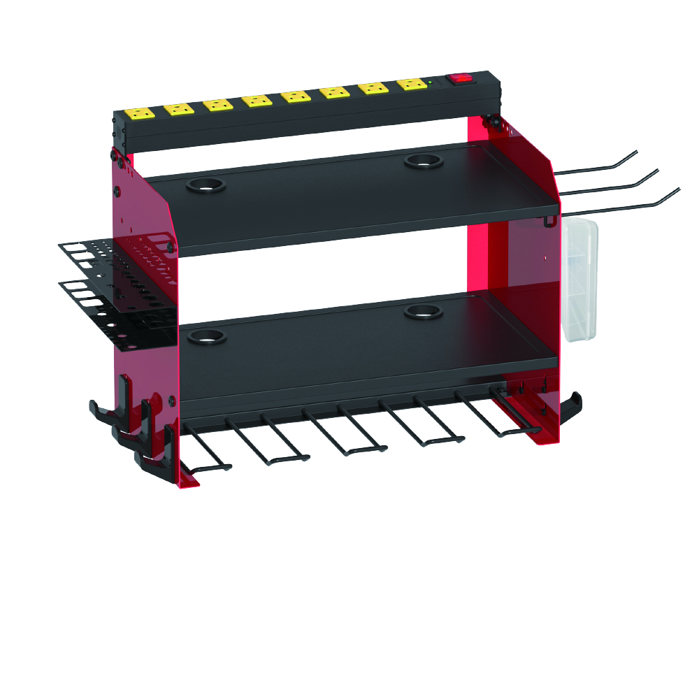 3-Layer Wall-Mounted Power Tool Organizer Rack