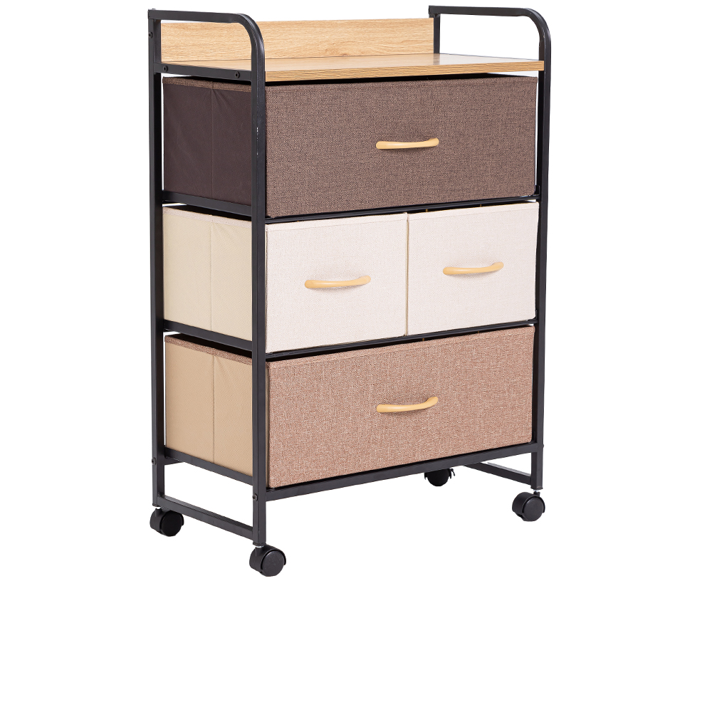 ​Color-blocked 4-drawer Fabric Chest