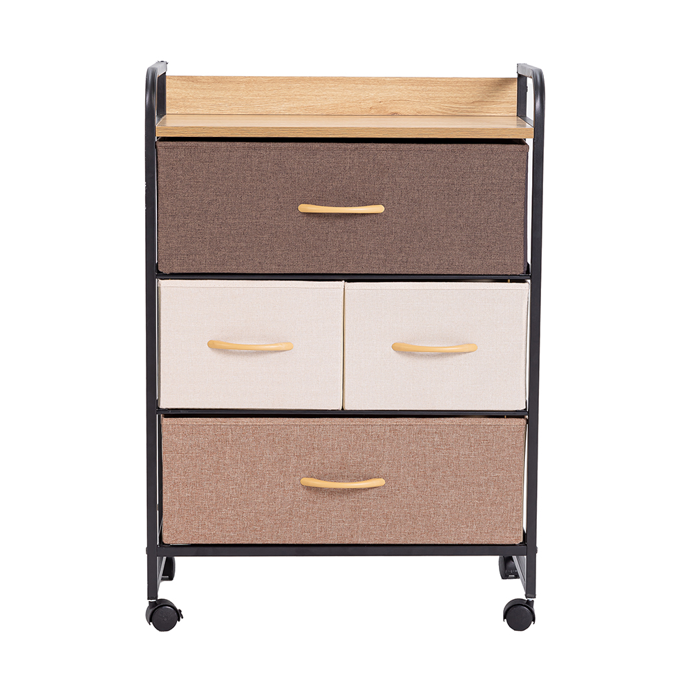 ​Color-blocked 4-drawer Fabric Chest