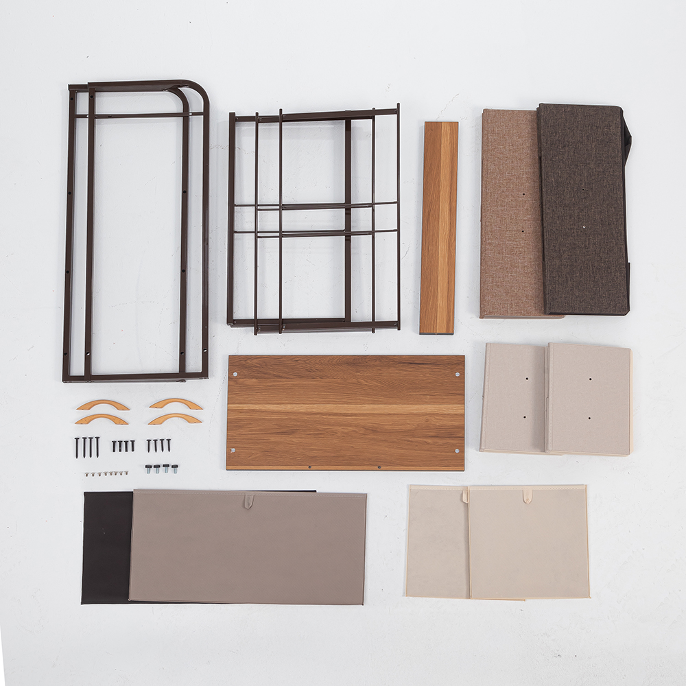 Color blocked 4-drawer Fabric Chest