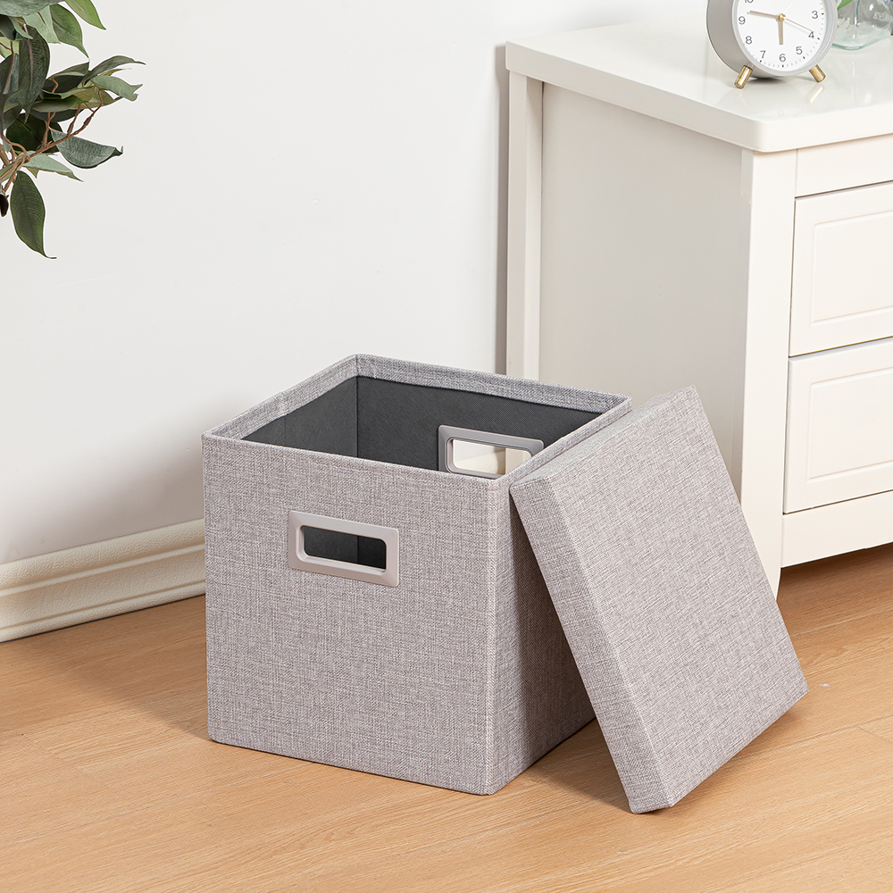 Storage Ottoman with Handles Lid