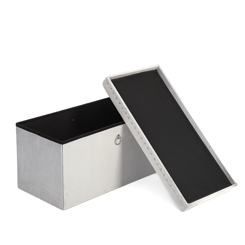 Folding Storage Ottoman Bench