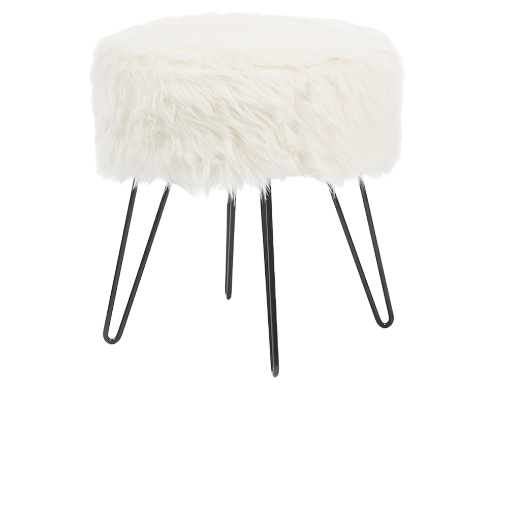Fluffy Vanity Stool Chair