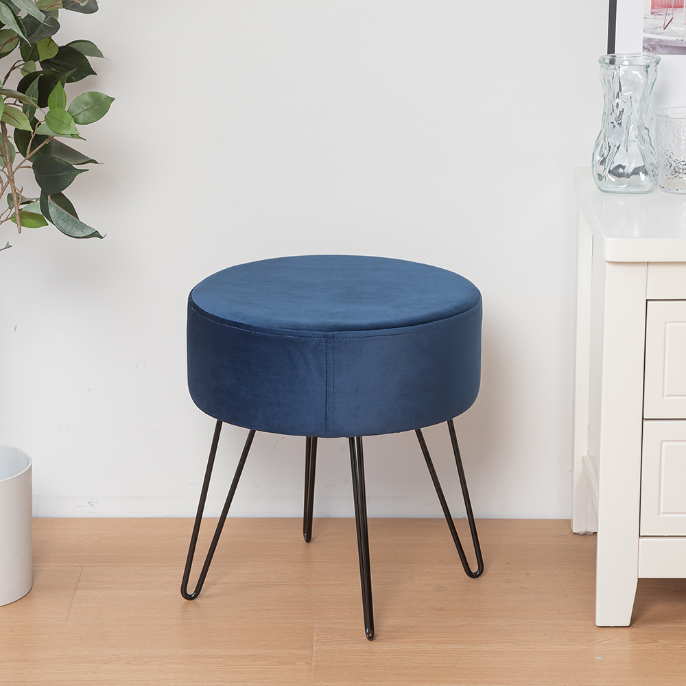 Velvet Vanity Stool Chair