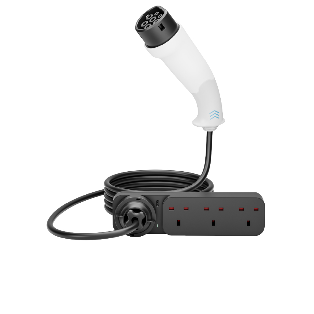Type 2 V2L Discharge Cable with UK Multi‑Socket Power Strip