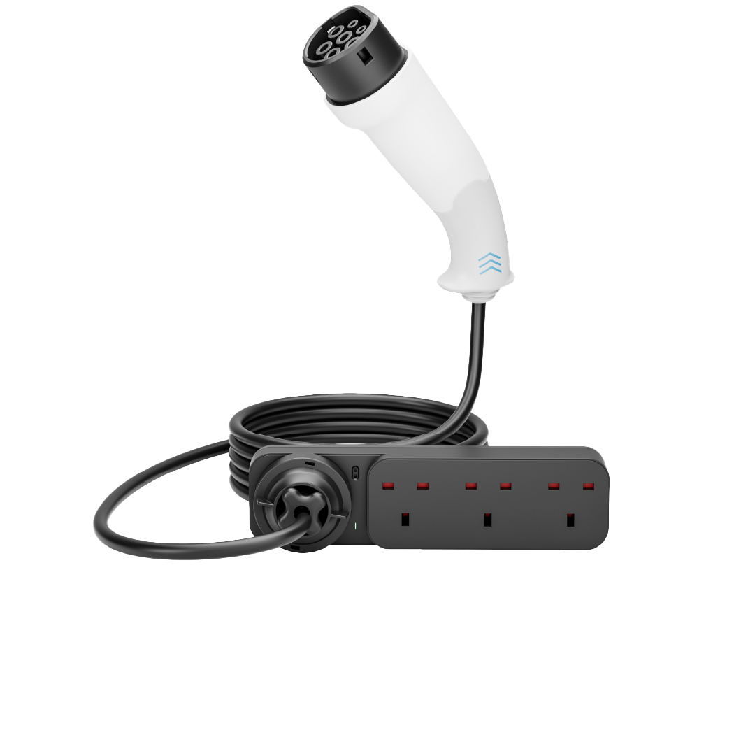 Type 2 V2L Discharge Cable with UK Multi‑Socket Power Strip